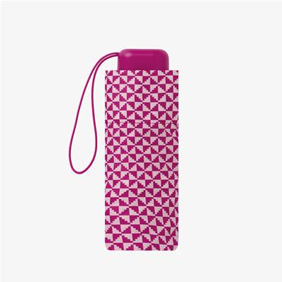 Mini parapluie pliant pour femme - Résistant au vent - Protection UV - Rose