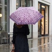 Mini parapluie pliant pour femmes - Protection UVP 50+ - Ultra-léger et compact - Imprimé Paipai - Rose fuchsia