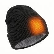 Bonnet chauffant avec système de chauffage intégré et poche intérieure chauffe-mains - Unisexe - Noir