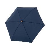 Parapluie de poche pliable - Avec sac assorti en tissu et liège - Ultraléger et compact - Bleu profond