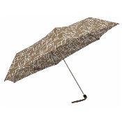 Parapluie pliant femme et homme - Léger et compact - Noir avec motif de bordure