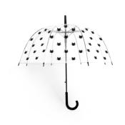 Parapluie cloche transparent - Ouverture automatique -  Tête de Chats