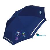 Mini parapluie pour enfants - Léger et compact - Avec bande réfléchissante - Étoile bleue