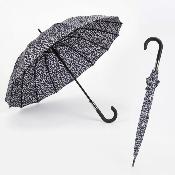 Parapluie Long pour Femme - Système d'ouverture Automatique - 16 Baleines en Fibre de Verre - Grande Protection de 105 cm - Résistant au vent - Bleu Foncé