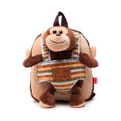 Sac à dos réversible singe pour enfant - Bretelles réglables et souples - Taille unique