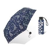 Mini parapluie pliant ultraléger et compact pour femme - Bleu médiéval