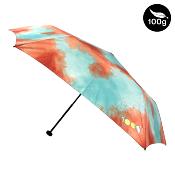 Mini Parapluie pliant por femme - Avec protection anti-UV - Ultra-léger 100g - Résistant au vent - Aurore céleste