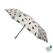 Parapluie automatique pliant et écologique pour femme - Résistant au vent - Chat noir