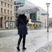 Parapluie Pliant Ultraléger et Compact pour Femme - Monochrome - Motif Hexagonal