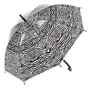 Parapluie droit - Ouverture automatique - Transparent&Zebre