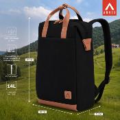 Sac à dos durable Annox Follow Your Passion - 29 x 12 x 42 cm - 14 L - Noir