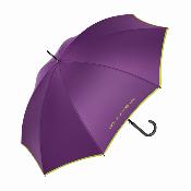 Grand parapluie automatique - Résistant au vent - Avec poignée courbée - Violette Jacinthe