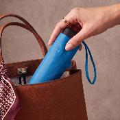 Mini parapluie pliant pour femmes - Ultra-léger et compact - Résistant au vent - Bleu