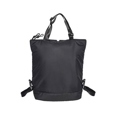 Sac à dos convertible pour femme - Léger et imperméable avec poche pour ordinateur portable jusqu'à 15" - Noir