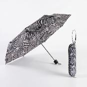 Parapluie pliant pour femme - Avec étui zippé en PVC et dragonne - Motif Xèbre