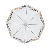 Parapluie cage à oiseaux transparent pour femme - Système d'ouverture automatique - Motif Chats