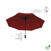 Parapluie pliant et écologique - Ouverture automatique - Résistant au vent - Large protection 97 cm - Rouge terre