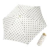 Mini Parapluie Pliant pour Femme - Parapluie cinq Plis - Ultra Léger et Compact - Motif à pois