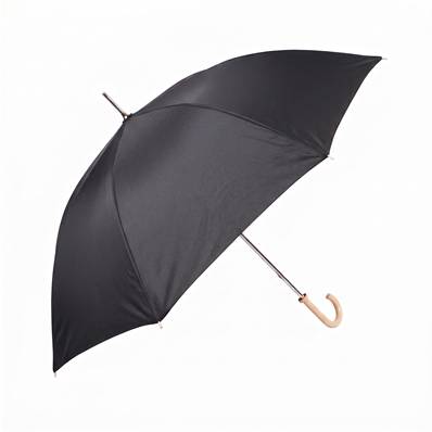 Parapluie Long pour Femme et Homme - 8 Baleines en fer - Grande toile de 103 cm - Livré avec un étui Assorti - Résistant au vent - Noir