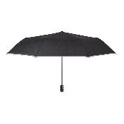 Mini parapluie pliant réfléchissant pour homme - Ouverture automatique - Noir avec bordure réfléchissante