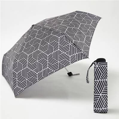 Parapluie Pliant Ultraléger et Compact pour Femme - Monochrome - Motif Hexagonal