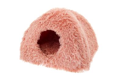 Ferribiella – Maison Igloo Nuvoletta pour Chats pour Chiens et Chats – Couchage Confortable et Rassurant – Standard – 50 x 45 cm – Rose