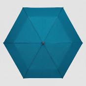 Ultra mini parapluie pliant pour femmes - Slim et léger - Résistant au vent - Avec protection UV - Avec sac smartphone assorti - bleu sarcelle