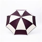 Parapluie droit femme - Prune et Ivoire - Fabrication française - Design kalédoédrique