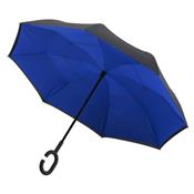 Parapluie à ouverture inversée - Ouverture manuelle - Resistant au vent - Bleu