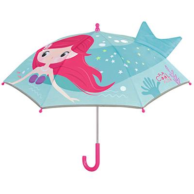 Parapluie fille enfant avec bordure phosphorescente - Sirène
