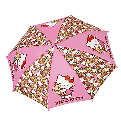 Parapluie droit - Ouverture manuelle - HELLO KITTY - Rose