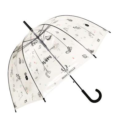 Parapluie cloche transparente automatique - Happy - reduced