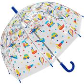 Parapluie transparent cloche pour garçon - Imprimé transport