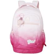Sac à dos scolaire Annox NextGen - 30 x 19 x 46 cm - 26 L - Rose/Blanc