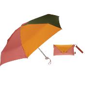 Mini parapluie multicolore avec pochette de rangement rose - Résistant au vent - Super léger