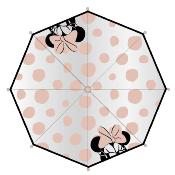 Parapluie transparent Cloche pour Femme - Poignée noire - Minnie