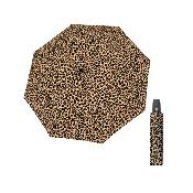 Mini parapluie pliant pour femme - Système d'ouverture automatique - Imprimé léopard