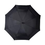 Parapluie écologique automatique - Double toile - Fait de plastique recyclé - Large protection de 102 CM de diamètre - Noir
