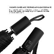 Parapluie pliant pour femme - Parapluie trois volets - Automatique - Revêtement noir - Chat étoilé