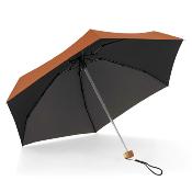 Mini parapluie pliant pour femme - Parapluie plat cinq plis - Ultra léger et compact - Protection UV - Orange