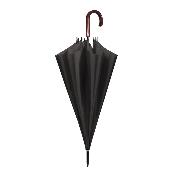 Parapluie golf pour homme - Système d'ouverture automatique - Grande protection de 114 cm - Avec poignée courbée en bois - Noir