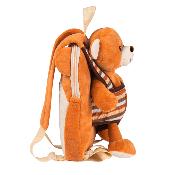Sac à dos réversible Benji Bear pour enfants - Peluche amovible - Bretelles réglables et souples - Mini sac de voyage mignon - Taille unique