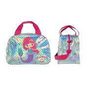 Sac de sport pour enfant - Sac fille - Avec détails réfléchissants pour plus de sécurité - Sirène rose