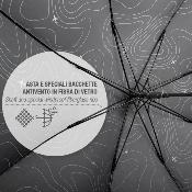 Parapluie long GOLF pour femme et Homme  - Ouverture automatique - Large protection 120 cm - Noir avec bordure refléchissante