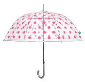 Parapluie cloche Femme - Ouverture Automatique - Pois Rose