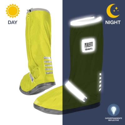 Couvre-chaussures hautes imperméables - Légers et pliables - Avec détails réfléchissants pour une grande visibilité - Taille S (36-39) - Jaune