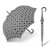 Parapluie long automatique - Poignée incurvée - Motif de nœud