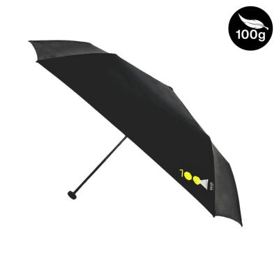 Mini Parapluie pliant por femme - Avec protection anti-UV - Ultra-léger 100g - Résistant au vent - Noir