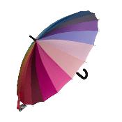 Parapluie long pour femme - 24 baleines - Pagode Arc-en-ciel