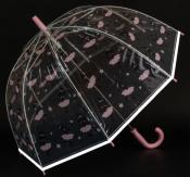 Parapluie enfant transparent -  Parapluie fille -  Poignée rose - Danseuses